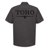 Charcoal Toro Red Kap® Work Shirt Back Image on white background