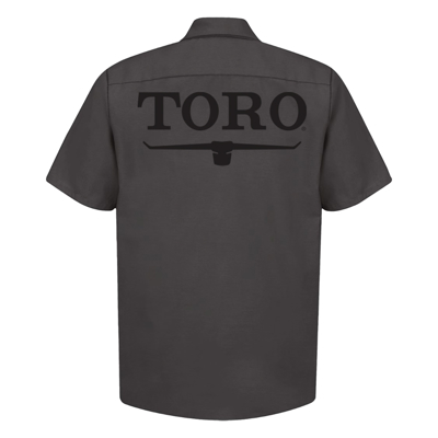 Charcoal Toro Red Kap® Work Shirt Front Image on white background