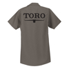 Grey Toro Red Kap® Work Shirt Back Image on white background