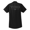 Black Toro Red Kap® Work Shirt Back Image on white background