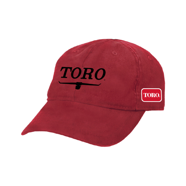 Custom Toro Heathered Red Bullhorn Cap Front Image on white background