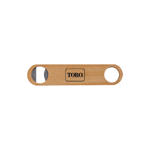 Toro Wooden Bottle Opener Product Image on white background
