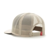 Image of a black linen cap with white mesh back and white Toro logo