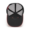 Image of a red hat with black mesh back and black Toro logo