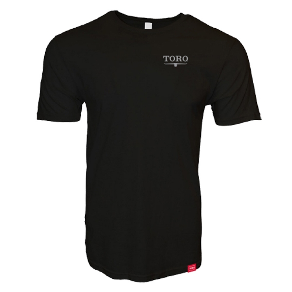 Black Toro Bull Sketch SS Tee Product Image with Toro logo on the left chest