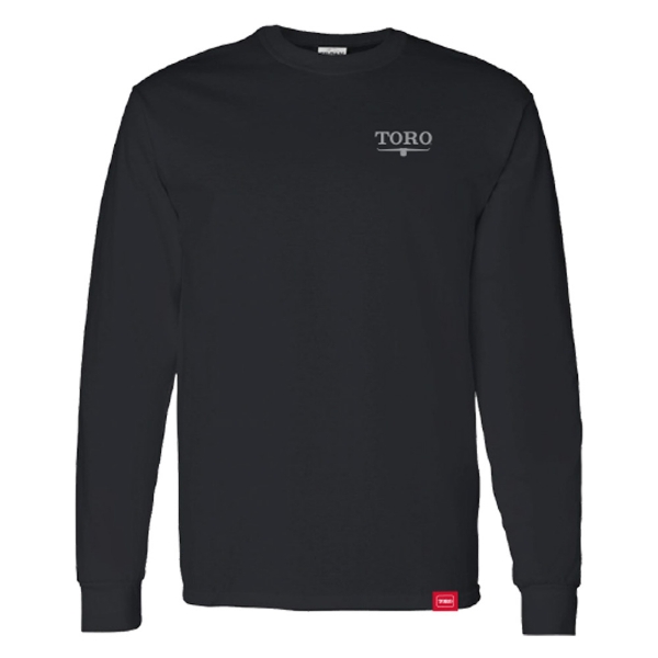 Black Toro Bull Sketch LS Tee Product Image with Toro logo on the front