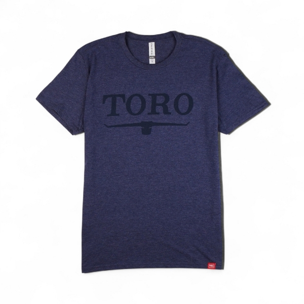 Heather Navy Toro Vintage Heather Logo Tee Product Image with Toro logo on the front
