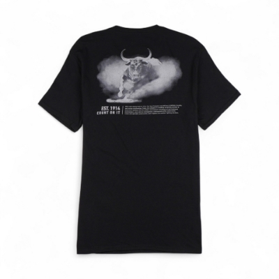Black Toro Bull Sketch SS Tee Product Image with Toro logo on the left chest