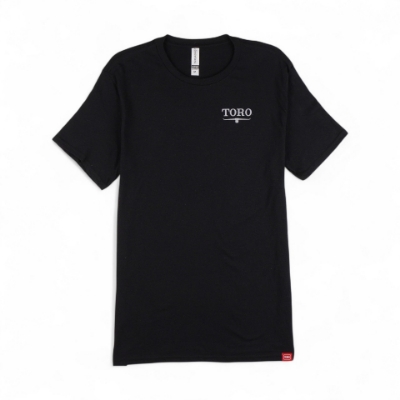 Black Toro Bull Sketch SS Tee Product Image with Toro logo on the left chest
