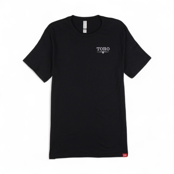 Black Toro Bull Sketch SS Tee Product Image with Toro logo on the left chest