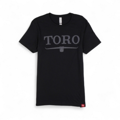 Black Toro Vintage Logo Tee Product Image with Toro logo on the front