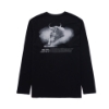 Black Toro Bull Sketch LS Tee Back product image on white background