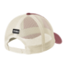 Back angled photo of Toro Washed Rust Cap on a white background. Back and side panels are a cream mesh and a black and white Toro logo is embroidered directly over the matching cream snapback closure.